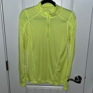 Danskin Now Neon Zip Pullover Baselayer Sz Medium